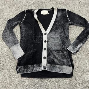 Coincidence & Chance Black and Gray V Neck Cardigan size XS